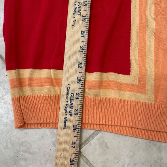 Max 'n Chester Knit Polo Shirt Men's L Red Striped Cotton/modal  Casual - Picture 5 of 7